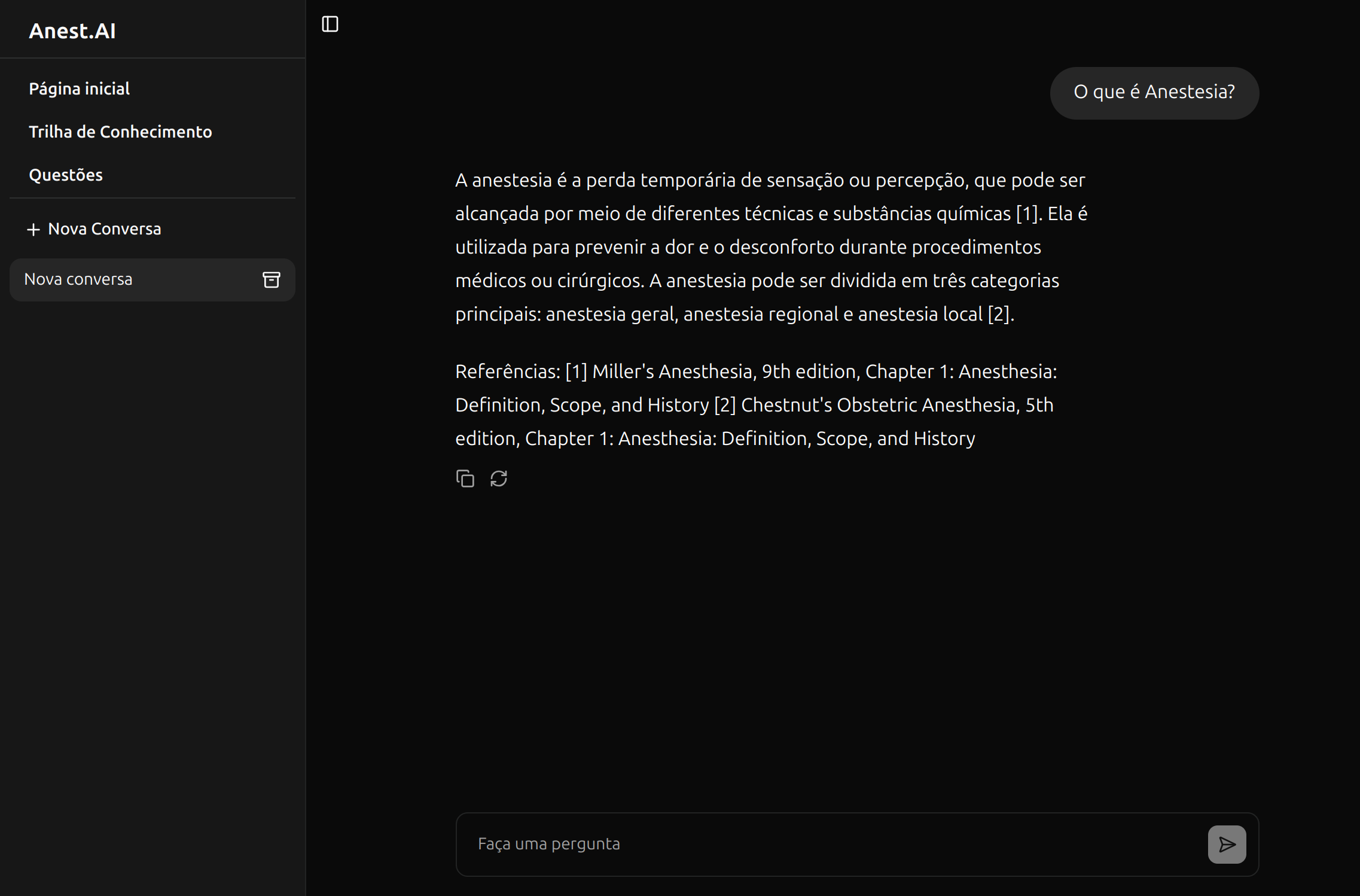 Resposta da IA com base em RAG